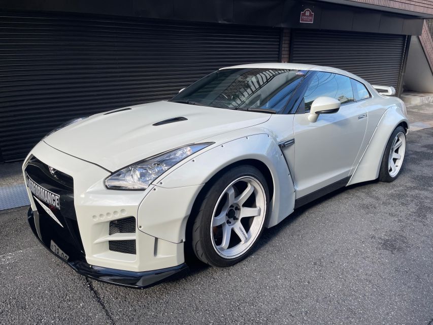 R35 GT-R with custom work in white.